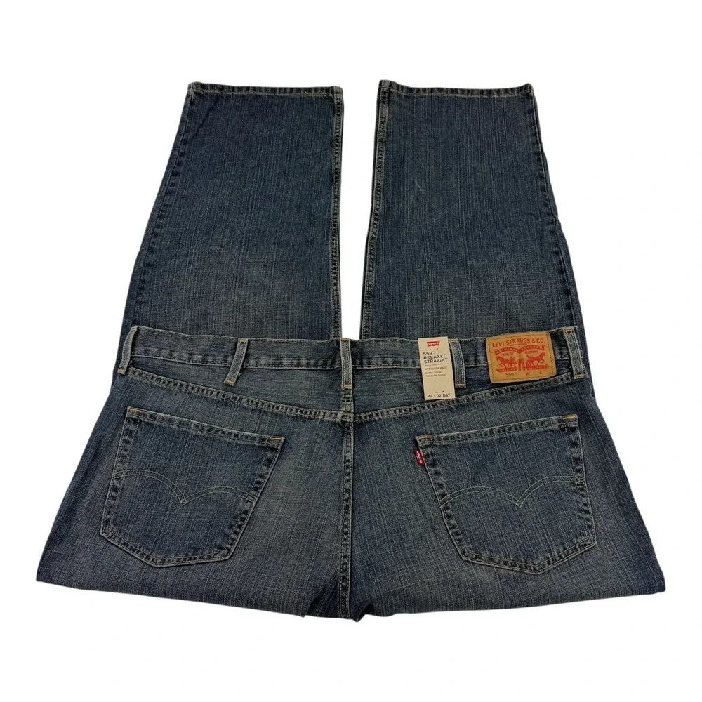 Levi's Blue Cotton‎ 559 Relaxed Straight Jeans Men's Size 48x30 NWT